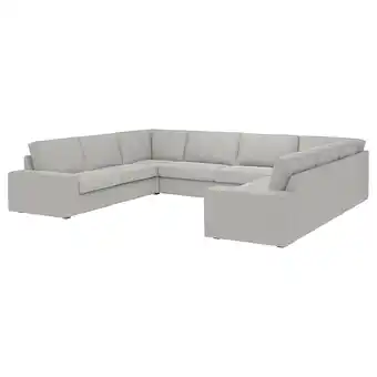 Kivik U-shaped sofa, 7-seat, Tallmyra white/black