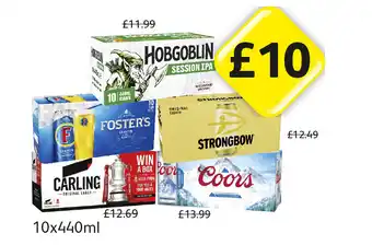 Londis View Hobgoblin, Foster's, Strongbow, Carling, Coors offer