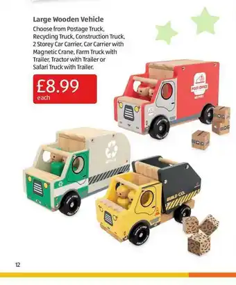 Aldi Large Wooden Vehicle offer