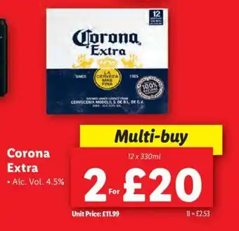 Lidl Corona Extra offer