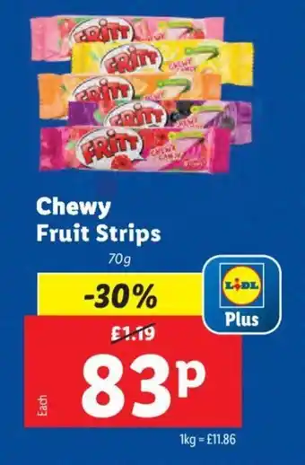 Lidl Chewy Fruit Strips offer