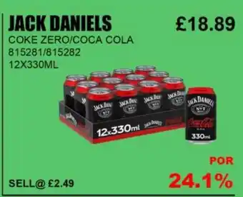 Bestway JACK DANIELS COKE ZERO/COCA COLA offer