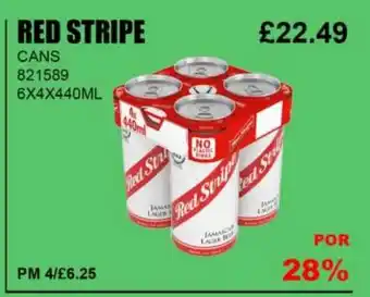 Bestway RED STRIPE CANS offer