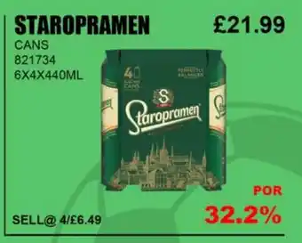 Bestway STAROPRAMEN CANS offer