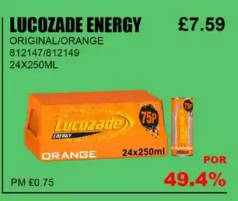 Bestway LUCOZADE ENERGY ORIGINAL/ORANGE offer