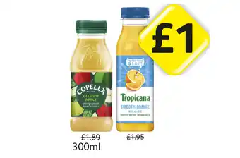Londis View Copella Cloudy Apple, Tropicana Smooth Orange offer