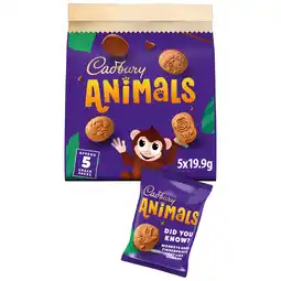 Iceland Cadbury Animals Milk Chocolate Mini Biscuits x 5 99.5g offer