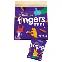 Iceland Cadbury Fingers Milk Chocolate Mini Biscuits x 5 96.5g offer