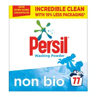 Iceland Persil Washing Powder XXL Family Pack Non Bio 3.85 kg (77 washes) offer