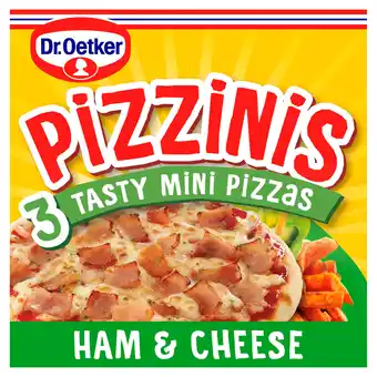 Iceland Dr. Oetker Pizzinis 3 Tasty Mini Pizzas Ham & Cheese 310g offer
