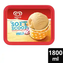 Iceland Heartbrand Wall's Soft Scoop Ice Cream Dessert Vanilla 1800 ml offer