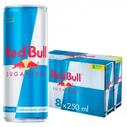 Iceland Red Bull Energy Drink Sugar Free 250ml x 8 offer