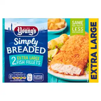 Iceland Young's Simply Breaded 2 Extra Large Fish Fillets 300g offer