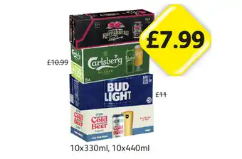 Londis View Kopparberg Raspberry, Carlsberg, Bud Light, Brewdog Cold Beer offer