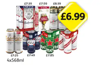 Londis View Budweiser, Stella Artois, San Miguel, Carlsberg, Kronenbourg, Heineken, Red Stripe offer