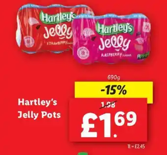 Lidl Hartley's Jelly Pots offer