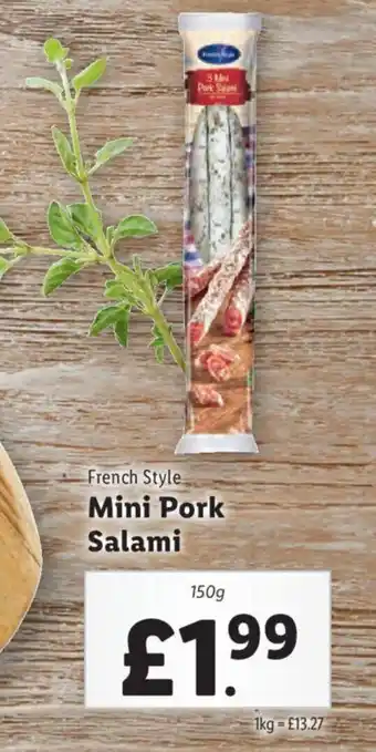 Lidl French Style Mini Pork Salami offer