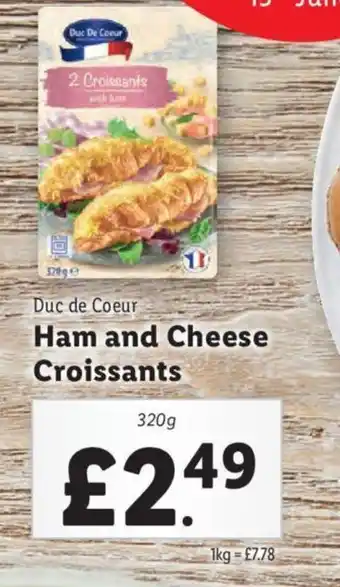 Lidl Duc De Coeur Ham and Cheese Croissants offer