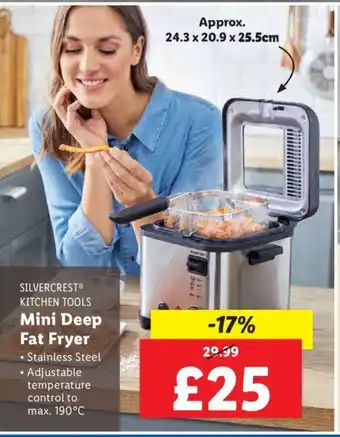 Lidl SILVERCREST® KITCHEN TOOLS Mini Deep Fat Fryer offer