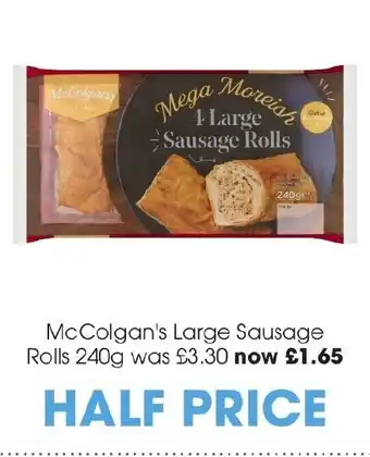 Centra McColgan's Large Sausage Rolls 240g offer