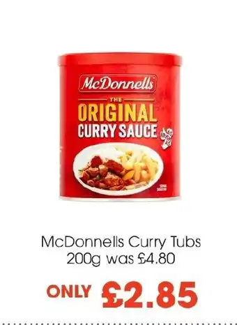 McDonnells Curry Tubs 200g