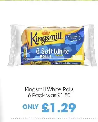Centra Kingsmill White Rolls 6 Pack offer