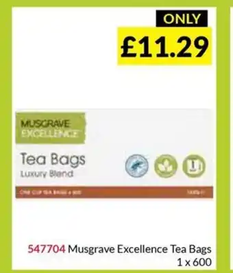 Musgrave MarketPlace Musgrave Excellence Tea Bags 1 x 600 offer