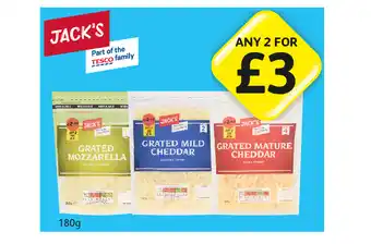 Londis View Jack's Grated Mozzarella, Mild Cheddar, Mature Cheddar offer