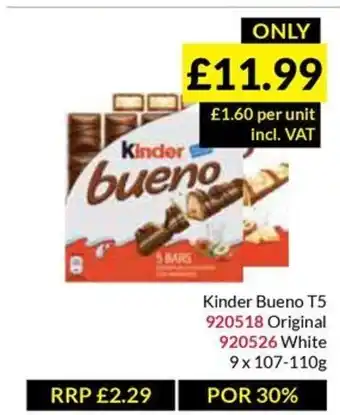 Musgrave MarketPlace Kinder Bueno T5 offer