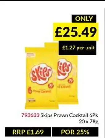 Musgrave MarketPlace Skips Prawn Cocktail 6Pk offer
