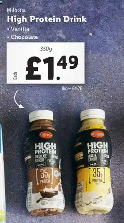 Lidl Milbona High Protein Drink offer