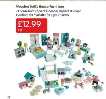 Aldi Wooden Doll's House Furniture offer