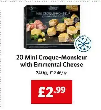 Lidl 20 Mini Croque-monsieur With Emmental Cheese offer
