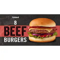 Iceland Iceland 8 Beef Burgers 454g offer
