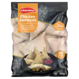 Iceland Crown Farms Chicken Samosas 650g offer