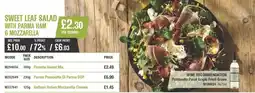 Booker Wholesale SWEET LEAF SALAD WITH PARMA HAM & MOZZARELLA offer