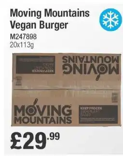 Booker Wholesale Moving Mountains Vegan Burger offer