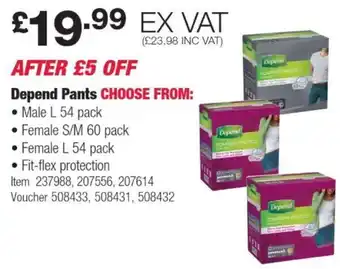 Costco Depend Pants offer