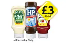 Londis View Heinz Salad Cream, HP Sauce, Tomato Ketchup offer
