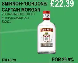 Bestway SMIRNOFF/GORDONS/ CAPTAIN MORGAN offer