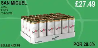 Bestway SAN MIGUEL CANS offer