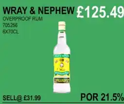 Bestway WRAY & NEPHEW OVERPROOF RUM offer