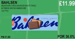 Bestway BAHLSEN MILK/DARK CHOC/ORANGE/WHITE CHOC offer