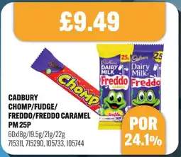 Bestway CADBURY CHOMP/FUDGE/ FREDDO/FREDDO CARAMEL offer