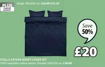JYSK Stella Satten Duvet Cover Set offer