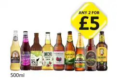 Londis View Henry Westons Cloudy Vintage, Thatchers Apple & Blackcurrant, Old Mout Cider Kiwi & Lime, Inch's, Rekorderlig Wild Berri offer