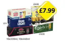 Londis View Brewdog Cold Beer, Fosters Shandy, Bud Light, Stowford Press, Kopparberg Raspberry, Carlsberg offer