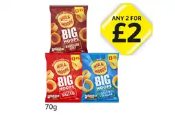 Londis View Hula Hoops BIG Barbecue Beef, Salted, Salt & Vinegar offer