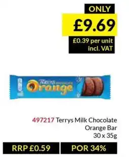 Musgrave MarketPlace Terrys Milk Chocolate Orange Bar offer