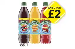 Londis View Robinsons Apple & Blackcurrant, Orange, Summer Fruits offer